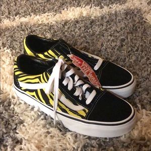 Yellow zebra vans